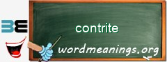 WordMeaning blackboard for contrite